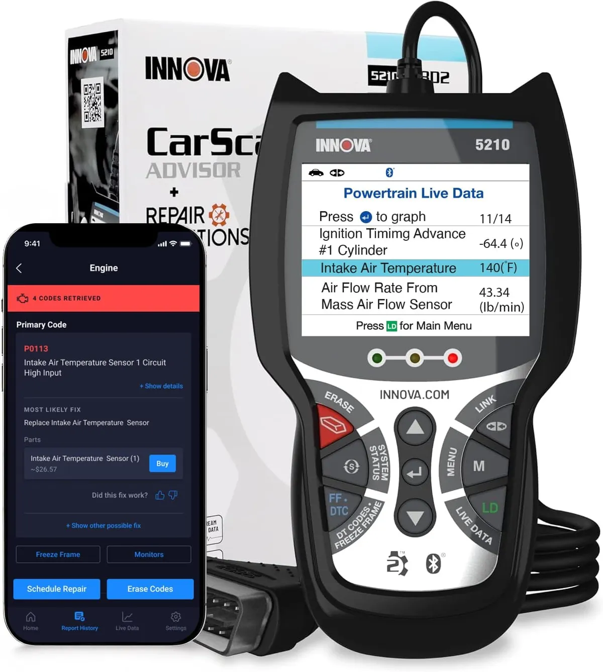 Innova 5210 OBD2 scanner for Jeep Wrangler Best Budget Standalone Scanner